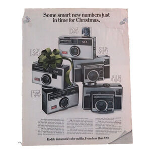 Vintage Magazine Advertisement Kodak Instamatic Camera Photography 1960s 11x13